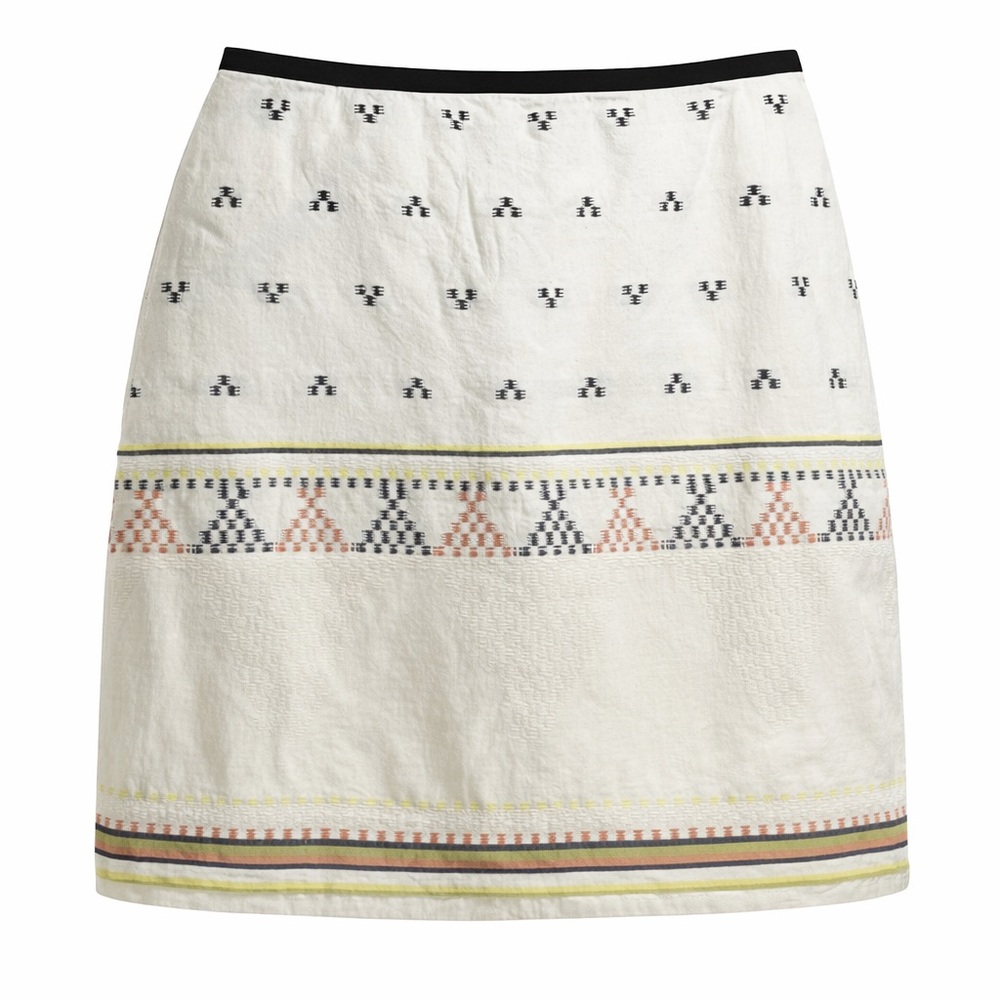 Madewell Gamine Triangle Jacquard Mini Skirt Women’s 2 Cream Boho Tribal